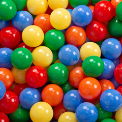 KiddyMoon Играть в пластиковые шарики для малыша 100 штук ∅ 7cm, сертифицированный продукт, произведенный в ЕС, жёлтый/зелёный/голубой/красный/оранжевый цена и информация | Игрушки для малышей | 220.lv