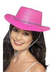 Блестящая розовая ковбойская шляпа цена и информация | Карнавальные костюмы, парики и маски | 220.lv