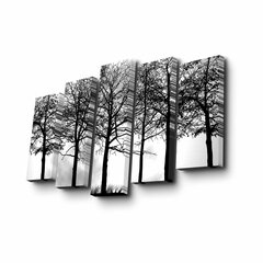 Репродукция из пяти частей Деревья цена и информация | Картины | 220.lv