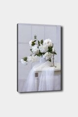 Репродукция Белые цветы и свеча цена и информация | Картины | 220.lv