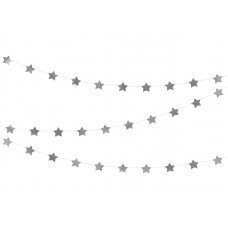 Гирлянда Звезды, серебро, 3.6м цена и информация | Праздничные декорации | 220.lv