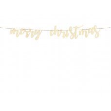 Деревянный баннер Merry Christmas, 87x17cm цена и информация | Праздничные декорации | 220.lv