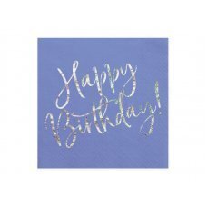 Салфетки Happy Birthday, темно-синие, 33x33см (1 упаковка / 20 шт.) цена и информация | Праздничная одноразовая посуда | 220.lv