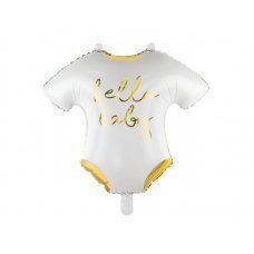 Folija balons Baby romper - Hello Baby, 51x45cm, balts cena un informācija | Baloni | 220.lv