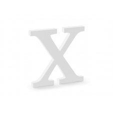Деревянная буква X, белая, 19.5x19 см цена и информация | Праздничные декорации | 220.lv