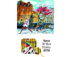 Glezna ar mākslīgiem dimantiem dimantu izšuvumu tehnikā Collection D'Art 38x38cm cena un informācija | Dimantu mozaīkas | 220.lv