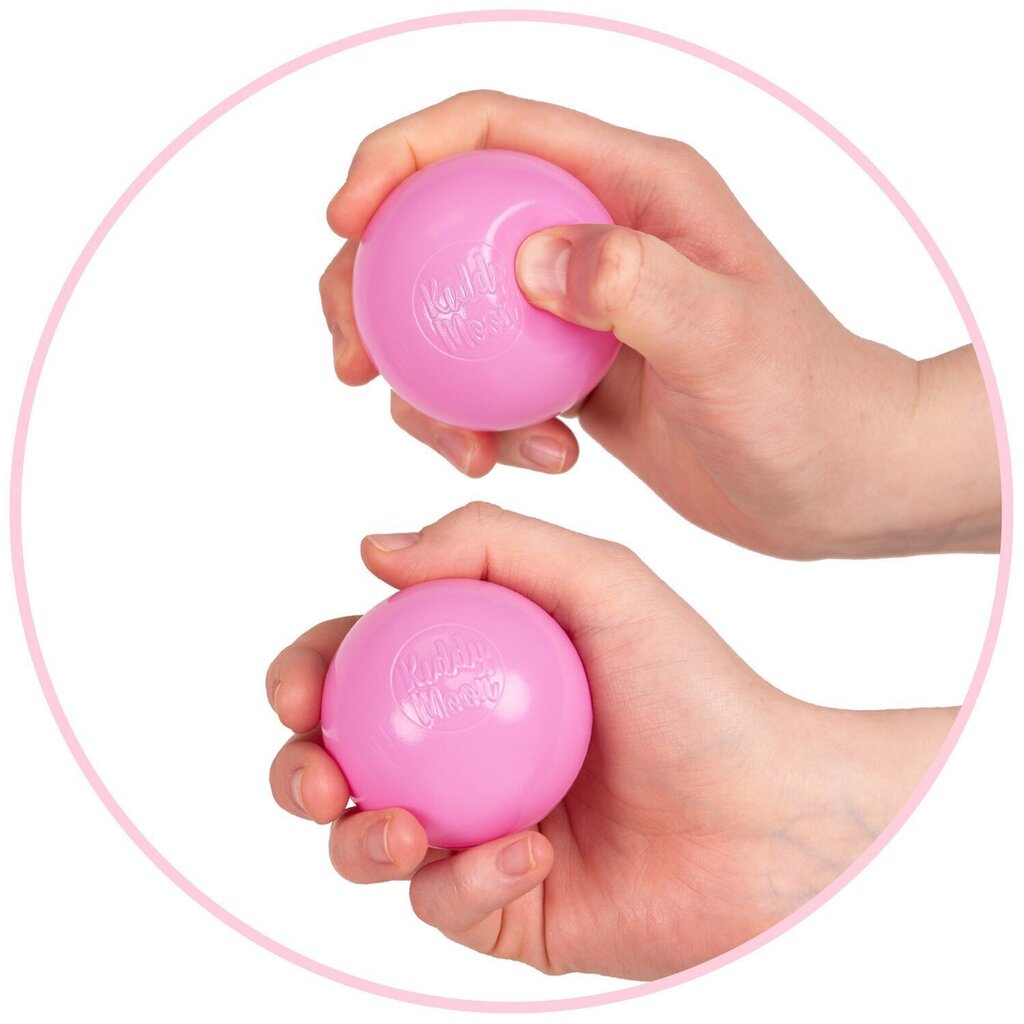 KiddyMoon plastmasas bumbiņas bērnu rotaļām 100 gab ∅ 6cm, pērļu/pelēks/caurspīdīgs/gaiši rozā цена и информация | Rotaļlietas zīdaiņiem | 220.lv