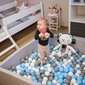 KiddyMoon kvadrātveida bumbu baseins bērniem 120x30 cm/bez bumbiņām, tumši pelēks cena un informācija | Rotaļlietas zīdaiņiem | 220.lv