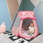 Selonis telts Pop Up ar plastmasas bumbiņām 105x90cm/100 bumbiņas, rozā cena un informācija | Bērnu rotaļu laukumi, mājiņas | 220.lv