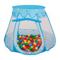 Selonis telts Pop Up ar plastmasas bumbiņām 105x90cm/100 bumbiņas,zila cena un informācija | Bērnu rotaļu laukumi, mājiņas | 220.lv