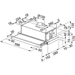 Franke FTC 601 WH GL цена и информация | Вытяжки на кухню | 220.lv