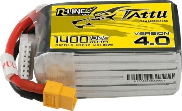 Akumulators Tattu R-Line 4.0 1400mAh 22.2V 130C 6S1P XT60 cena un informācija | Smart ierīces un piederumi | 220.lv