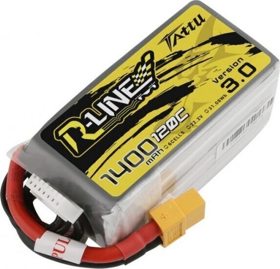 Akumulators, Tattu R-Line 3.0 1400mAh 22.2V 120C 6S1P XT60 цена и информация | Smart ierīces un piederumi | 220.lv