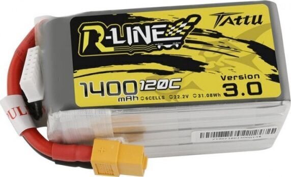 Akumulators, Tattu R-Line 3.0 1400mAh 22.2V 120C 6S1P XT60 цена и информация | Smart ierīces un piederumi | 220.lv