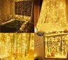 Virteņu aizkars, 1000 LED 10x3 m, silti balts cena un informācija | Ziemassvētku lampiņas, LED virtenes | 220.lv