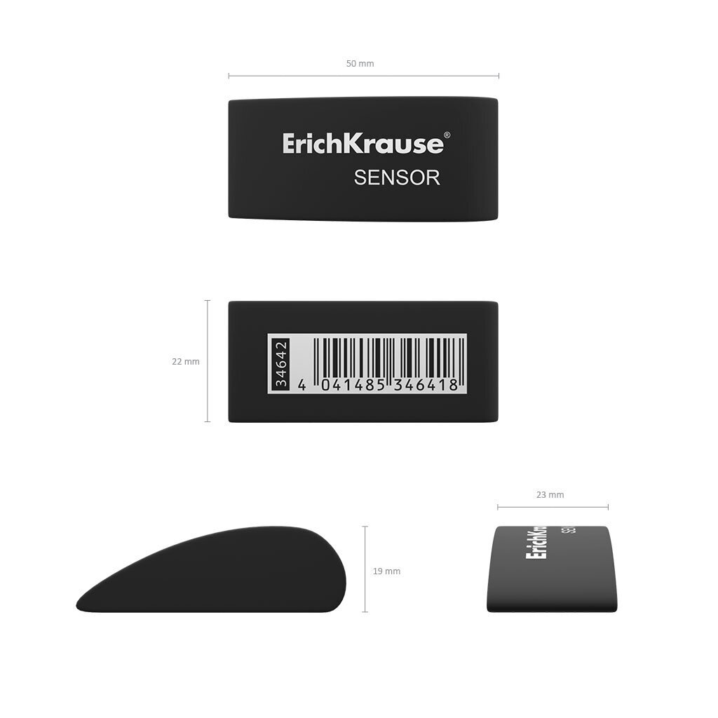 Dzēšgumija ErichKrause® Sensor Black&White (2 gab.) cena un informācija | Kancelejas preces | 220.lv