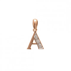 Золотой кулон буква ''А'' с бриллиантами ZKMJ00414P5RD цена и информация | Украшения на шею | 220.lv