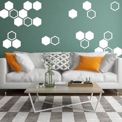 50x пчелиные соты настенные наклейки декор - геометрическая шестигранная наклейка для спальни или гостиной цена и информация | Декоративные наклейки | 220.lv