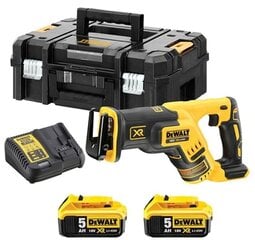 Прямая пила Dewalt 18V Li-lon 2x5.0Ah (DCS367P2) цена и информация | Пилы, циркулярные станки | 220.lv