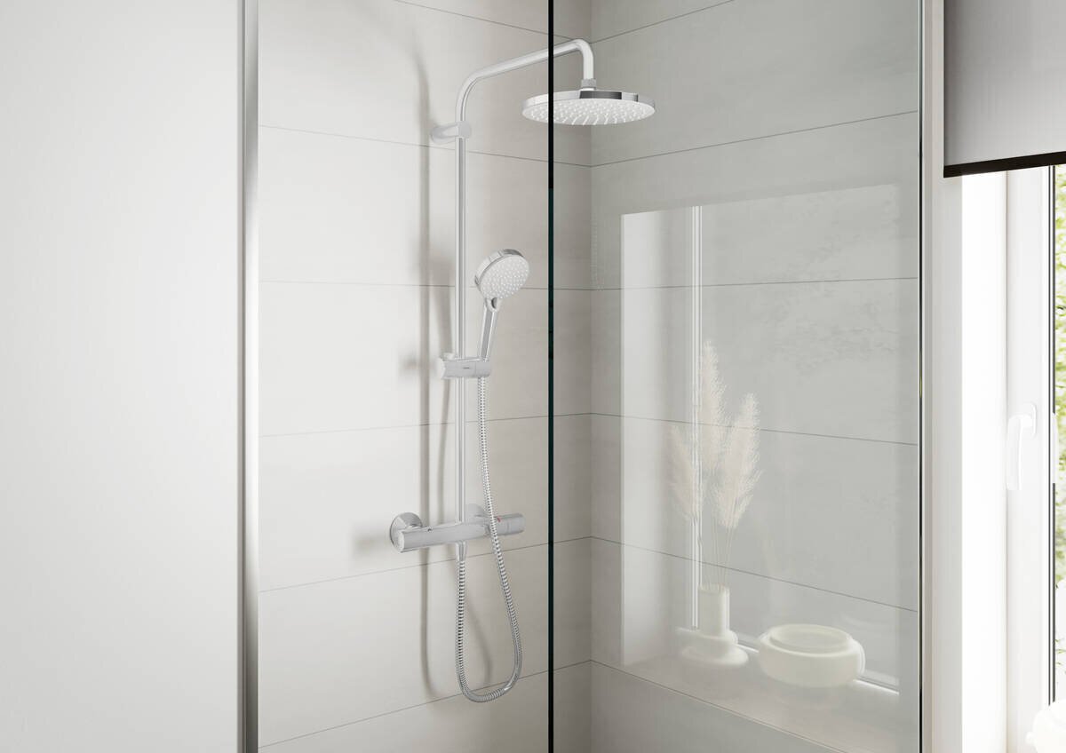 Termostatiskā dušas sistēma Hansgrohe Vernis Blend 200 цена и информация | Dušas komplekti un paneļi | 220.lv
