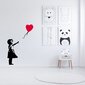 Uzlīme ar balonu meitenei - bērnu mākslas vinila uzlīme cena un informācija | Dekoratīvās uzlīmes | 220.lv