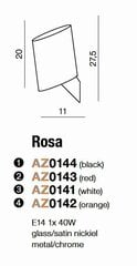 Azzardo sienas lampa Rosa White cena un informācija | Sienas lampas | 220.lv