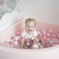 KiddyMoon stūra bumbu baseins bērniem 90x30 cm/200 bumbiņas ∅ 7cm, gaiši pelēks cena un informācija | Rotaļlietas zīdaiņiem | 220.lv