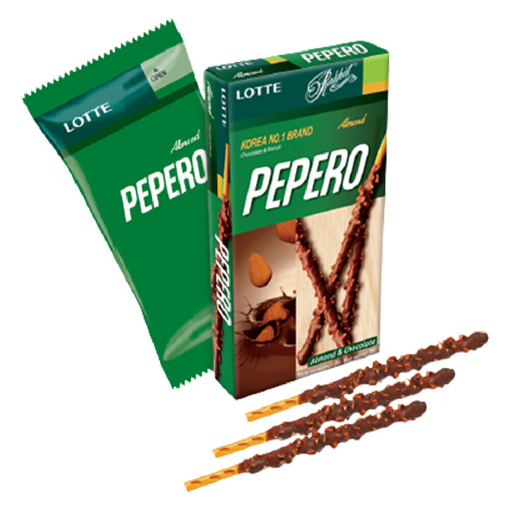 Salmiņi šokolādē ar mandelēm Pepero Almonds 36 gr. cena un informācija | Saldumi | 220.lv