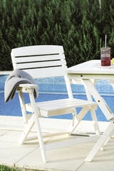 Salokāms krēsls "Heini" Balts, Folkland Home cena un informācija | Dārza krēsli | 220.lv