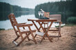 Saliekamais krēsls "Heini" Grafitas , Folkland Home cena un informācija | Dārza krēsli | 220.lv