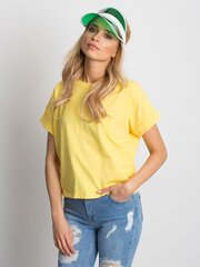 Sieviešu kokvilnas t-krekls, dzeltens cena un informācija | T-krekli sievietēm | 220.lv