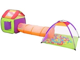 Палатка детская 3 в 1 - иглу-домик с тоннелем + мячи цена и информация | Детские игровые домики | 220.lv
