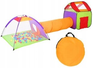 Палатка детская 3 в 1 - иглу-домик с тоннелем + мячи цена и информация | Детские игровые домики | 220.lv