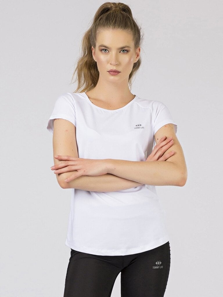 Sieviešu sporta t-krekls TOMMY LIFE, balts cena un informācija | T-krekli sievietēm | 220.lv