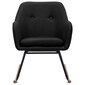 vidaXL šūpuļkrēsls, melns audums cena un informācija | Atpūtas krēsli | 220.lv