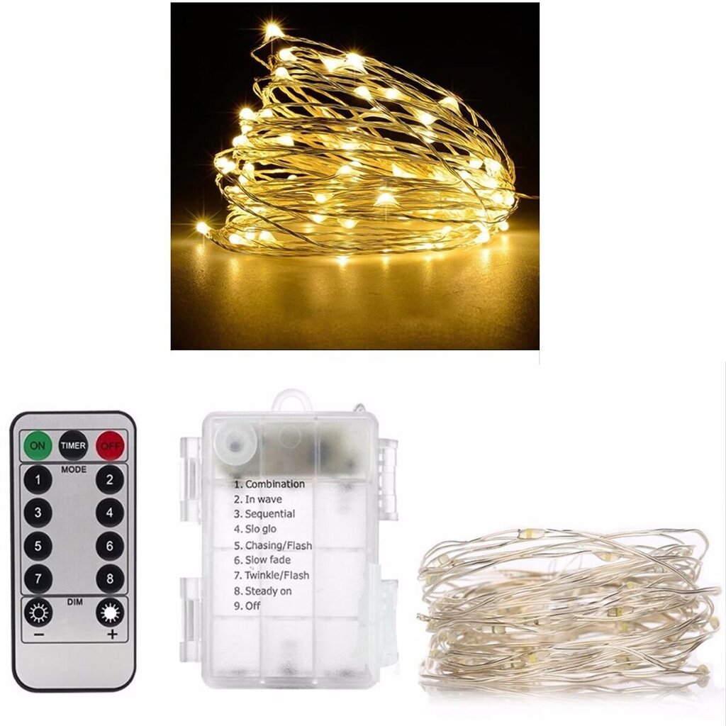 Aizkars 300 LED 3x3 m, silti balts ar tālvadības pulti cena un informācija | Ziemassvētku lampiņas, LED virtenes | 220.lv