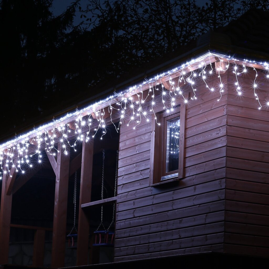 Aizkars 400 LED ar pulti un dimmeri "Premium Intelligence", auksti balts cena un informācija | Ziemassvētku lampiņas, LED virtenes | 220.lv