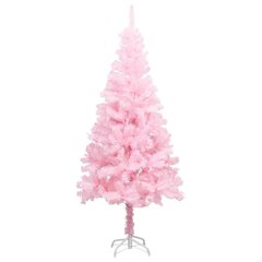 vidaXL mākslīgā Ziemassvētku egle ar statīvu, rozā, 150 cm, PVC цена и информация | Искусственные елки | 220.lv