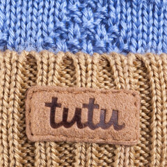 Шапка для мальчика TuTu из шерсти мериноса, коричневая/синяя цена и информация | Зимняя одежда для детей | 220.lv