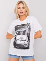 T-krekls ar apdruku un aplikāciju, balts cena un informācija | T-krekli sievietēm | 220.lv
