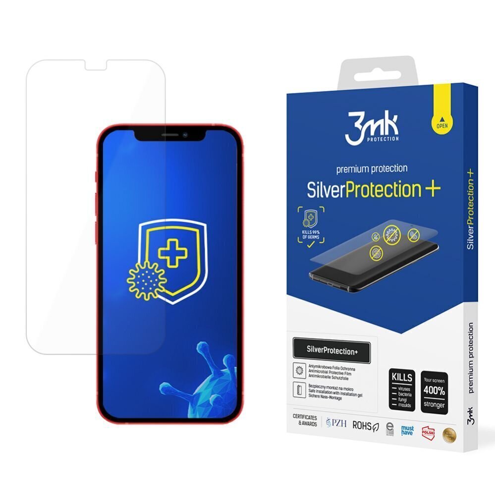 LCD aizsargplēve 3MK Silver Protection+ Apple iPhone 12/12 Pro cena un informācija | Ekrāna aizsargstikli | 220.lv