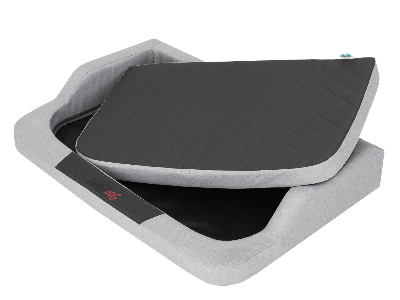 Hobbydog guļvieta Medico Standart Light Grey Ekolen/Black XXL, 120x80 cm cena un informācija | Suņu gultas, spilveni, būdas | 220.lv