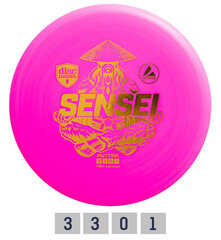 Disku golfa disks DISCMANIA Putter SENSEI 3/3/0/1, rozā cena un informācija | Disku golfs | 220.lv