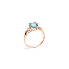 Золотое кольцо с топазом и бриллиантами ZGMR95025KT цена и информация | Кольца | 220.lv