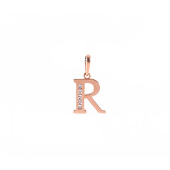 Золотой кулон буква ''R'' ZKJP62887-CZ-R цена и информация | Украшения на шею | 220.lv