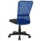 vidaXL biroja krēsls, 44x52x100 cm, melns ar zilu, tīklveida audums cena un informācija | Biroja krēsli | 220.lv