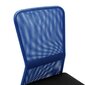 vidaXL biroja krēsls, 44x52x100 cm, melns ar zilu, tīklveida audums cena un informācija | Biroja krēsli | 220.lv