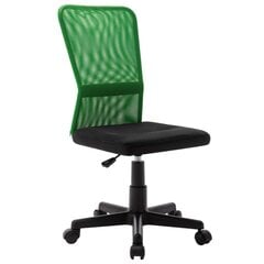 vidaXL biroja krēsls, 44x52x100 cm, melns ar zaļu, tīklveida audums цена и информация | Офисные кресла | 220.lv