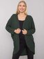 Sieviešu tumši zaļš trikotāžas apmetnis. цена и информация | Sieviešu džemperi | 220.lv