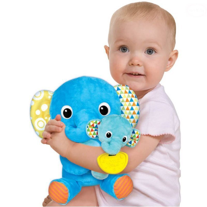 Plīša ziloņu komplekts, SMILY PLAY 1/6 Baby and Mommy cena un informācija | Rotaļlietas zīdaiņiem | 220.lv